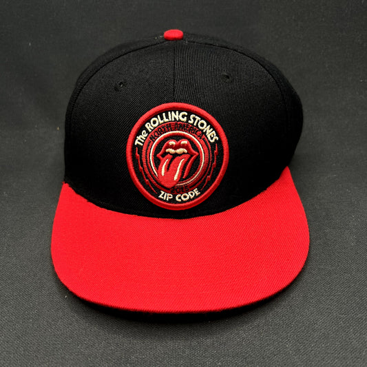 The Rolling Stones Zip Code 2015 Tour Snapback Hat Black Red Rock Band Cap