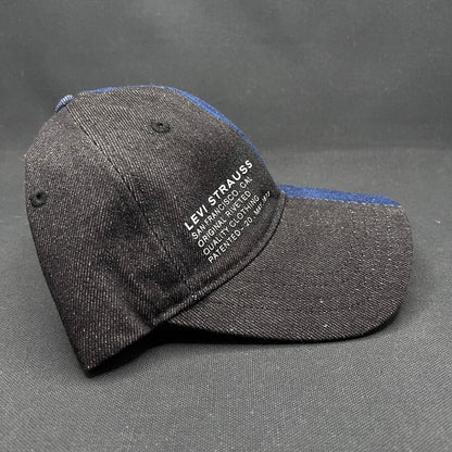 Retro Levi’s Strauss Split Denim Strapback Hat – Black/Indigo