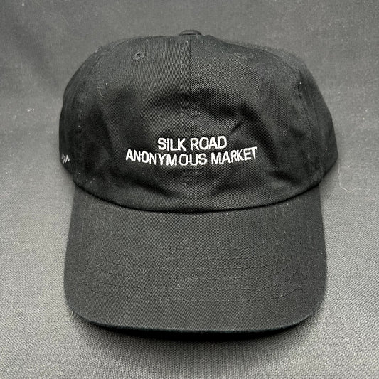 Silk Road Anonymous Market Strapback Hat Black Yupoong Dad Cap