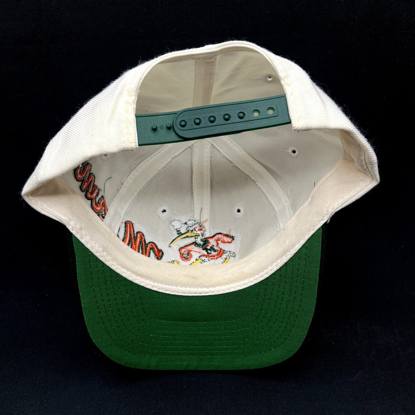 Vintage Miami Hurricanes Sebastian Apex One Snapback Hat NCAA Taiwan