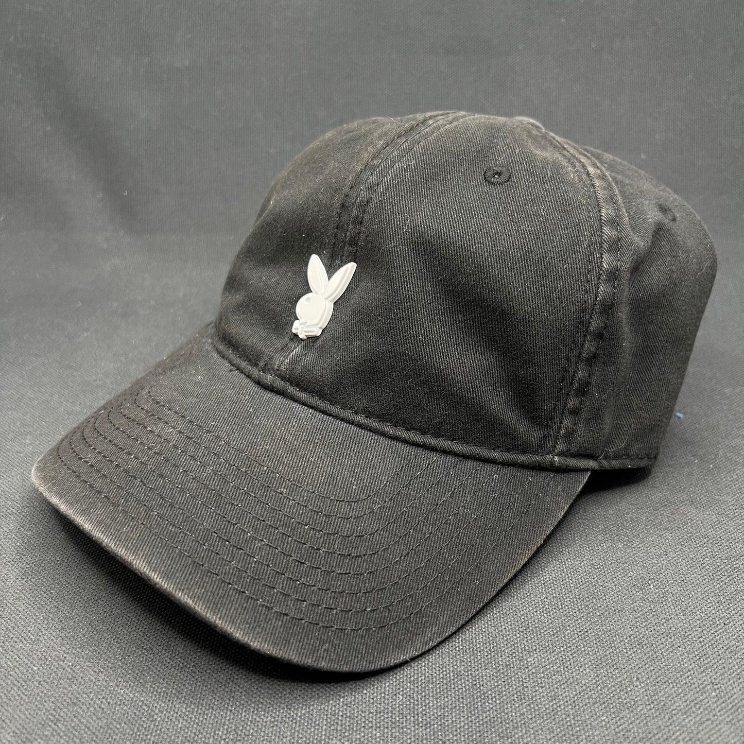 Playboy Metal Bunny Logo Strapback Hat Already Design Co