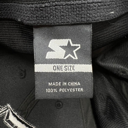 Starter Brand Tonal Black Logo Fitted Hat Minimal Streetwear