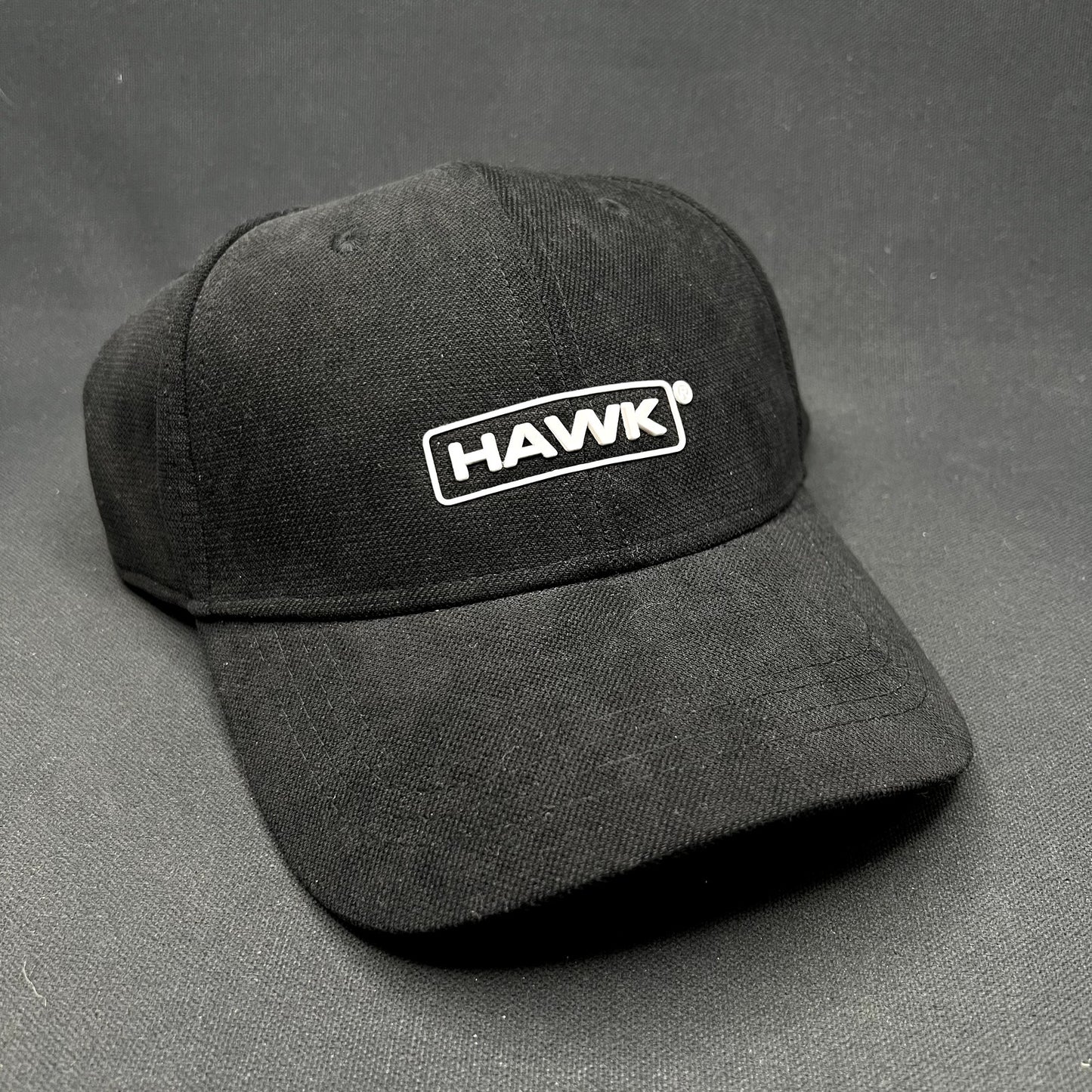 Retro HAWK Black Strapback Hat Polyamide Minimalist Streetwear Cap