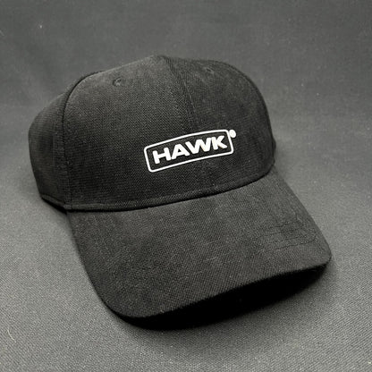 Retro HAWK Black Strapback Hat Polyamide Minimalist Streetwear Cap