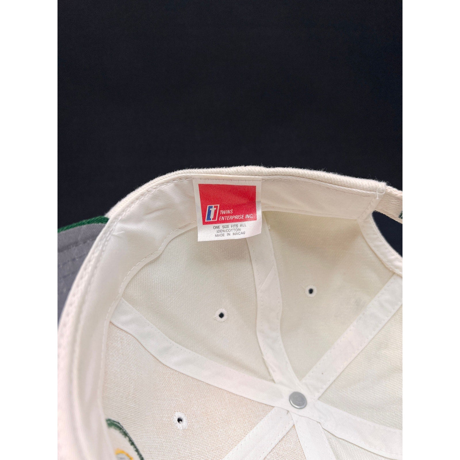 Vintage 90s Green Bay Packers Strapback Hat Twins Enterprise NFL Macau