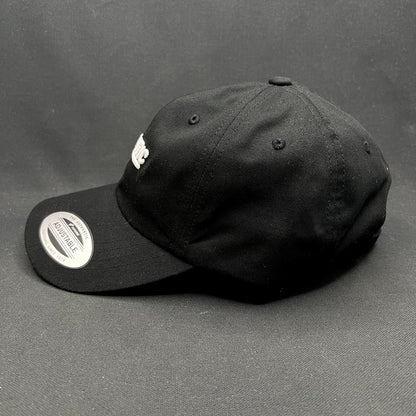 Atlantic Script Logo Strapback Hat Black Yupoong Classics Dad Cap