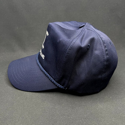 Vintage Cadiz & Lluis Real Estate Snapback Hat Nissin Cap Navy Promo