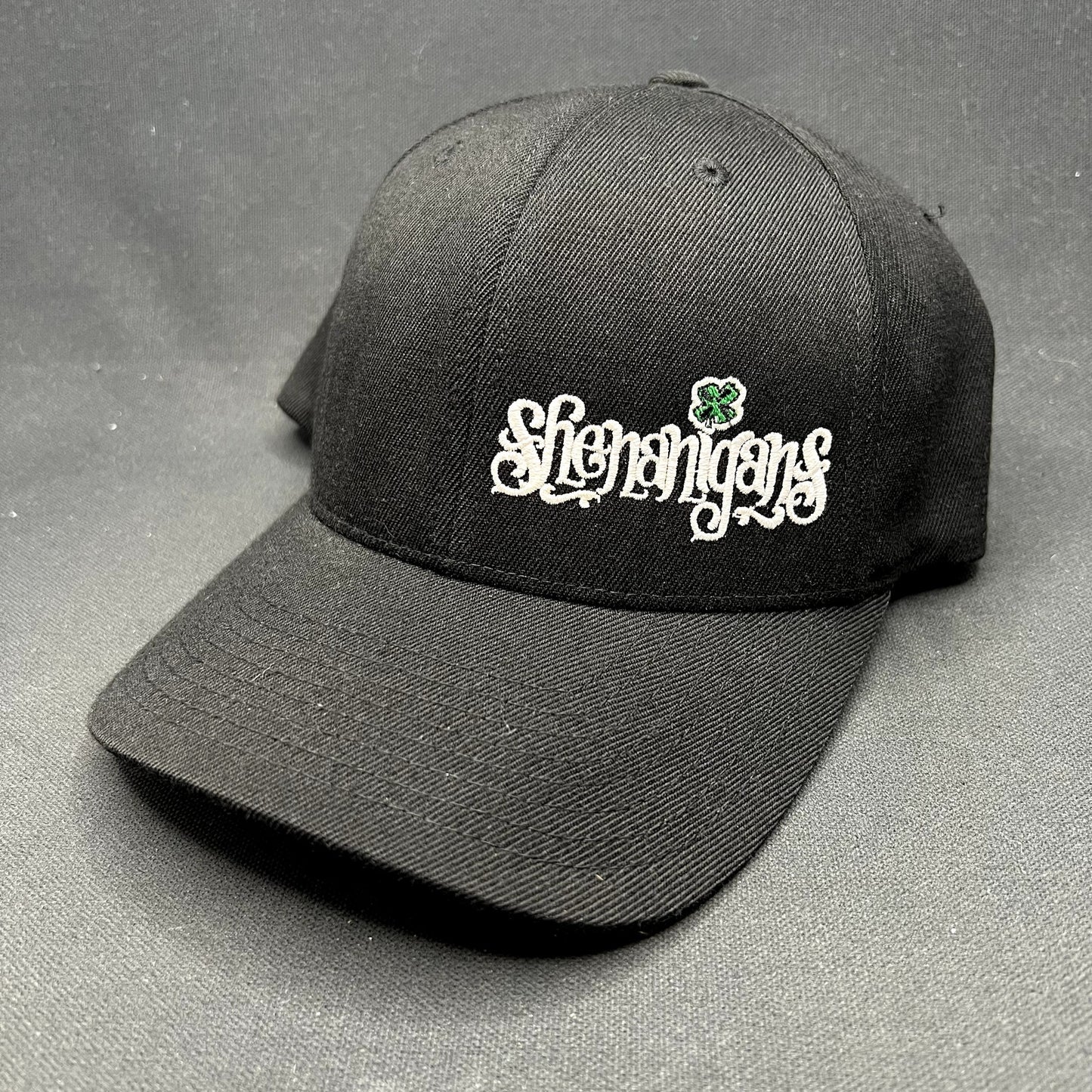 Shenanigans Irish Pub Flexfit Hat L/XL Black St. Patrick’s Day Cap