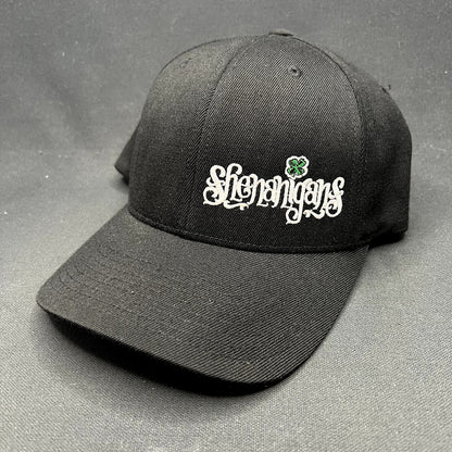 Shenanigans Irish Pub Flexfit Hat L/XL Black St. Patrick’s Day Cap