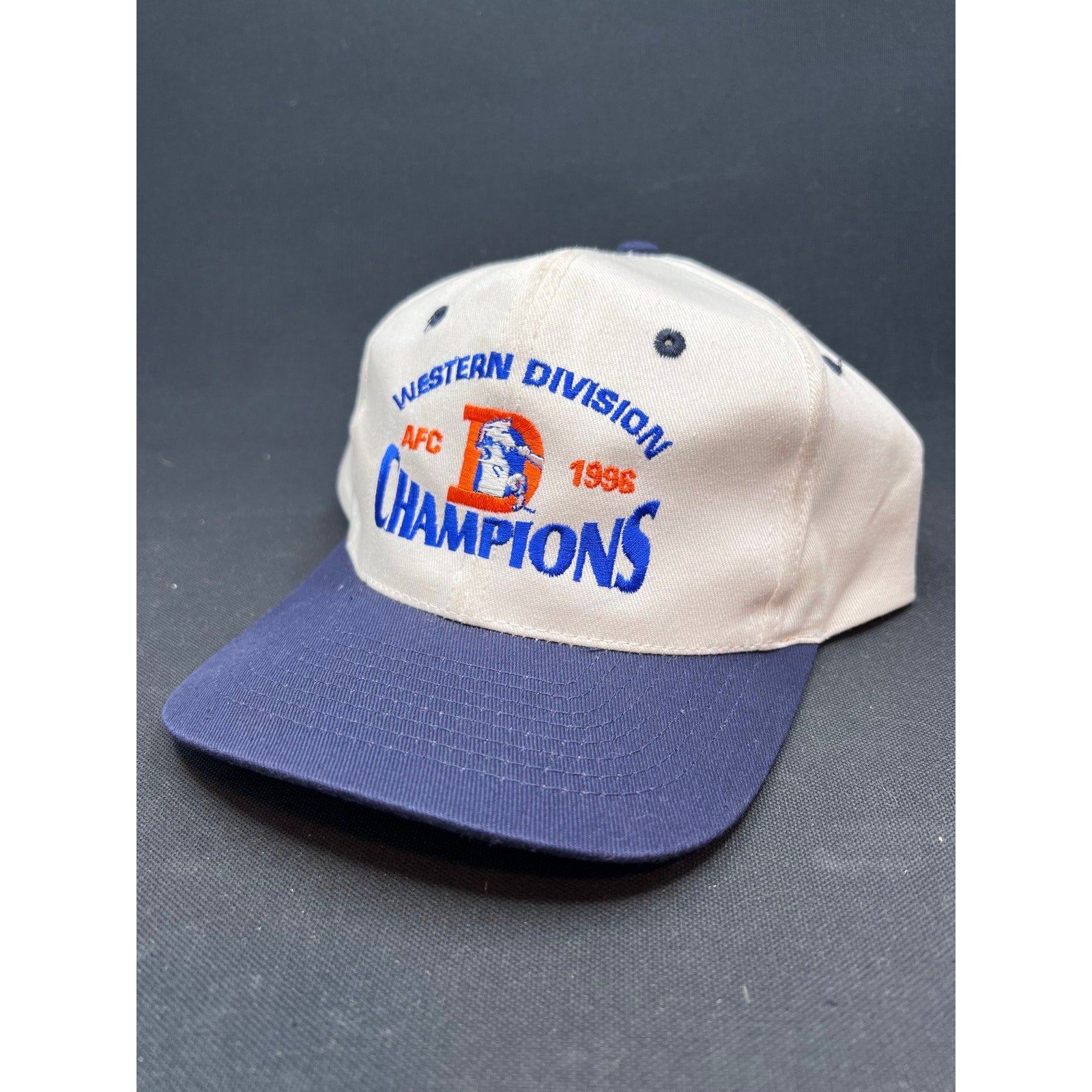 Vintage 1996 Denver Broncos AFC West Champs NFL 90's Snapback Hat KC Sports