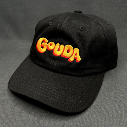 Mister Parmesan Gouda Cheese Logo Strapback Hat Black Los Angeles