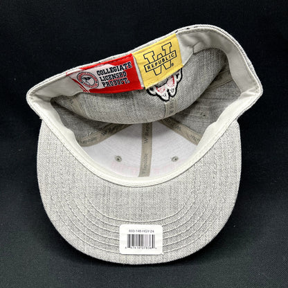 South Dakota Collegiate Licensed Fitted Hat 7 1/8 Gray Red