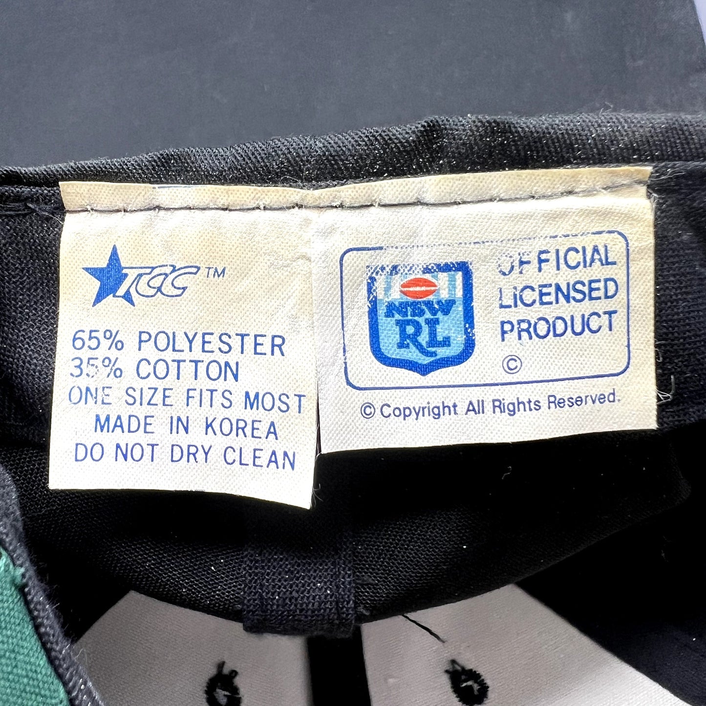 Vintage Gold Coast Seagulls NRL Snapback Hat Black Made in Korea