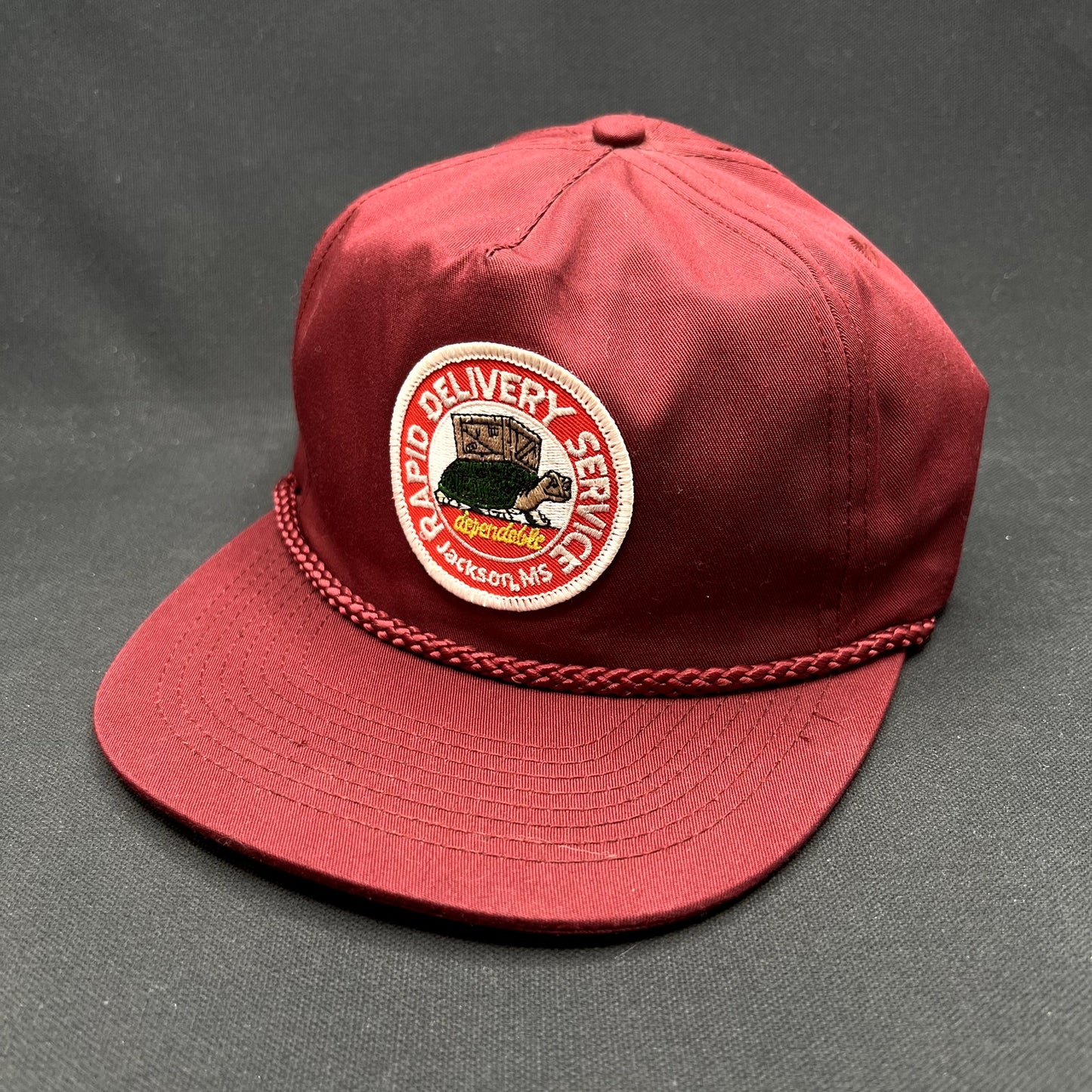 Vintage Rapid Delivery Service Jackson MS Rope Snapback Trucker Hat