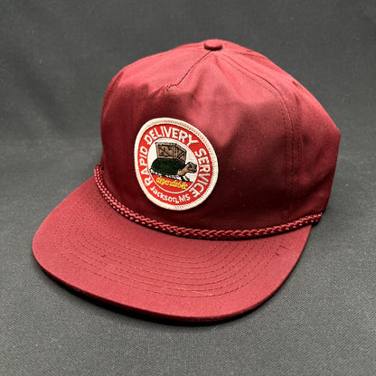 Vintage Rapid Delivery Service Jackson MS Rope Snapback Trucker Hat