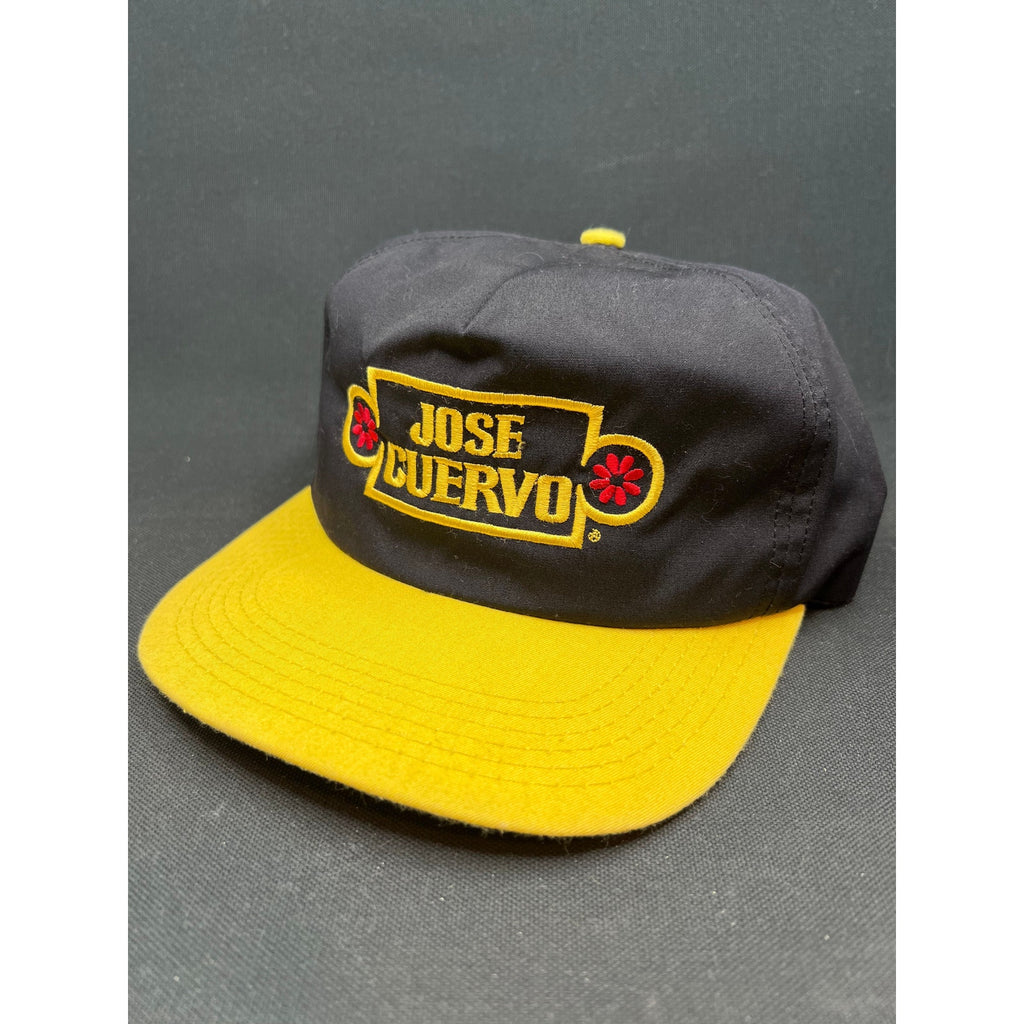 Vintage Jose Cuervo Primo Tequila Snapback Hat M&B Headwear USA Black & Gold