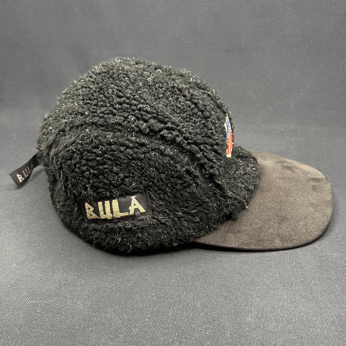Vintage BULA USA Ski Team Sherpa Wool Strapback Hat USA Ski