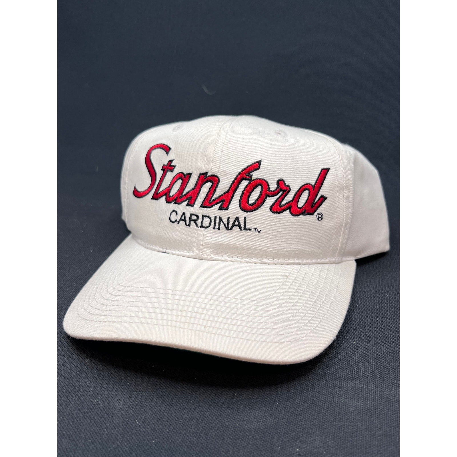 Vintage Stanford Cardinal Script Hat – New with Tags 1990s Sports Specialties Snapback (Green Undervisor)