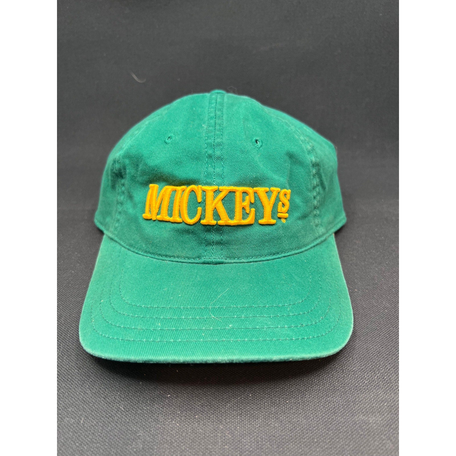 Vintage 90s Mickey’s Malt Liquor Hat Vision Concepts Green Gold Flex Fitted