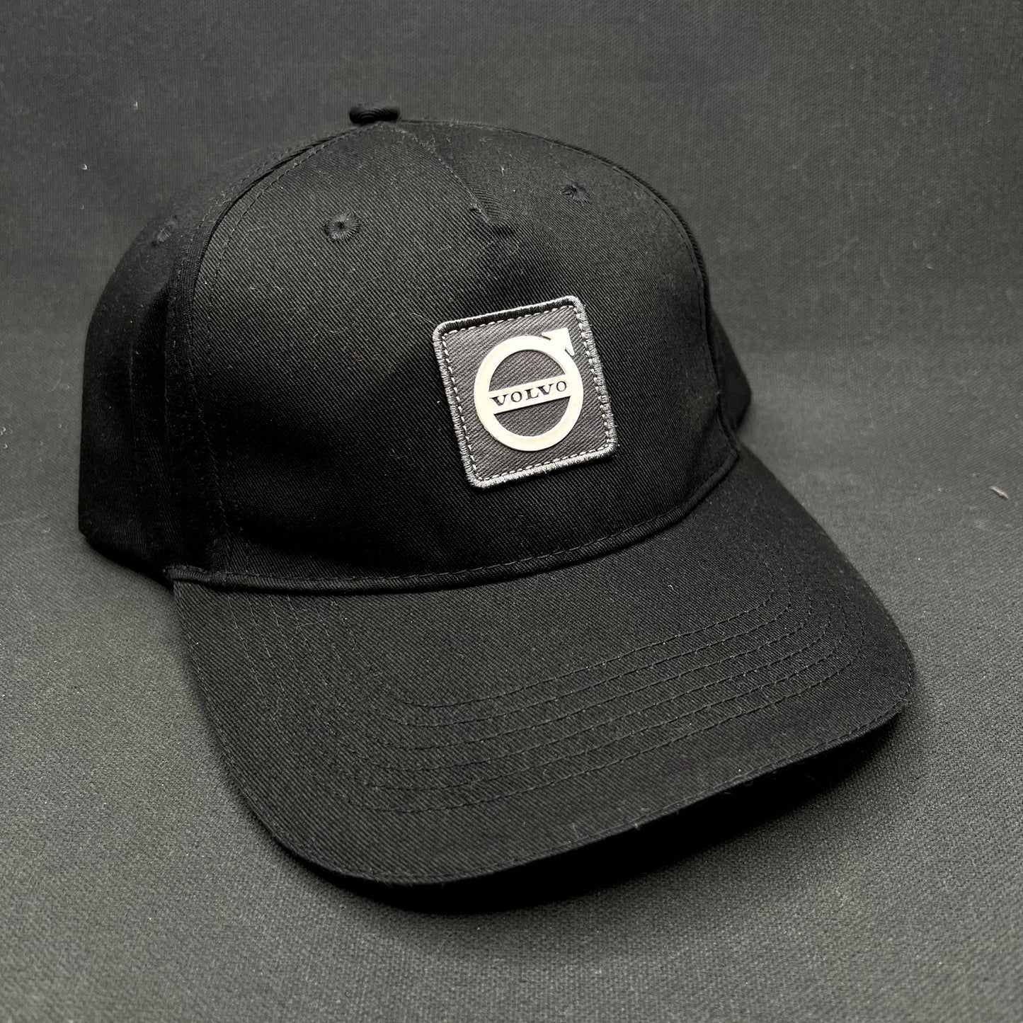 Volvo Iron Mark Logo Adjustable Hat Official Volvo Merchandise Black Cap