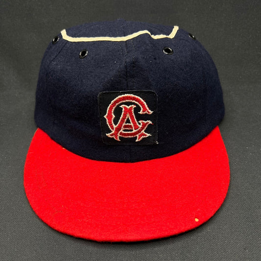 Vintage California Angels Wool Snapback Hat Navy Red Green Undervisor