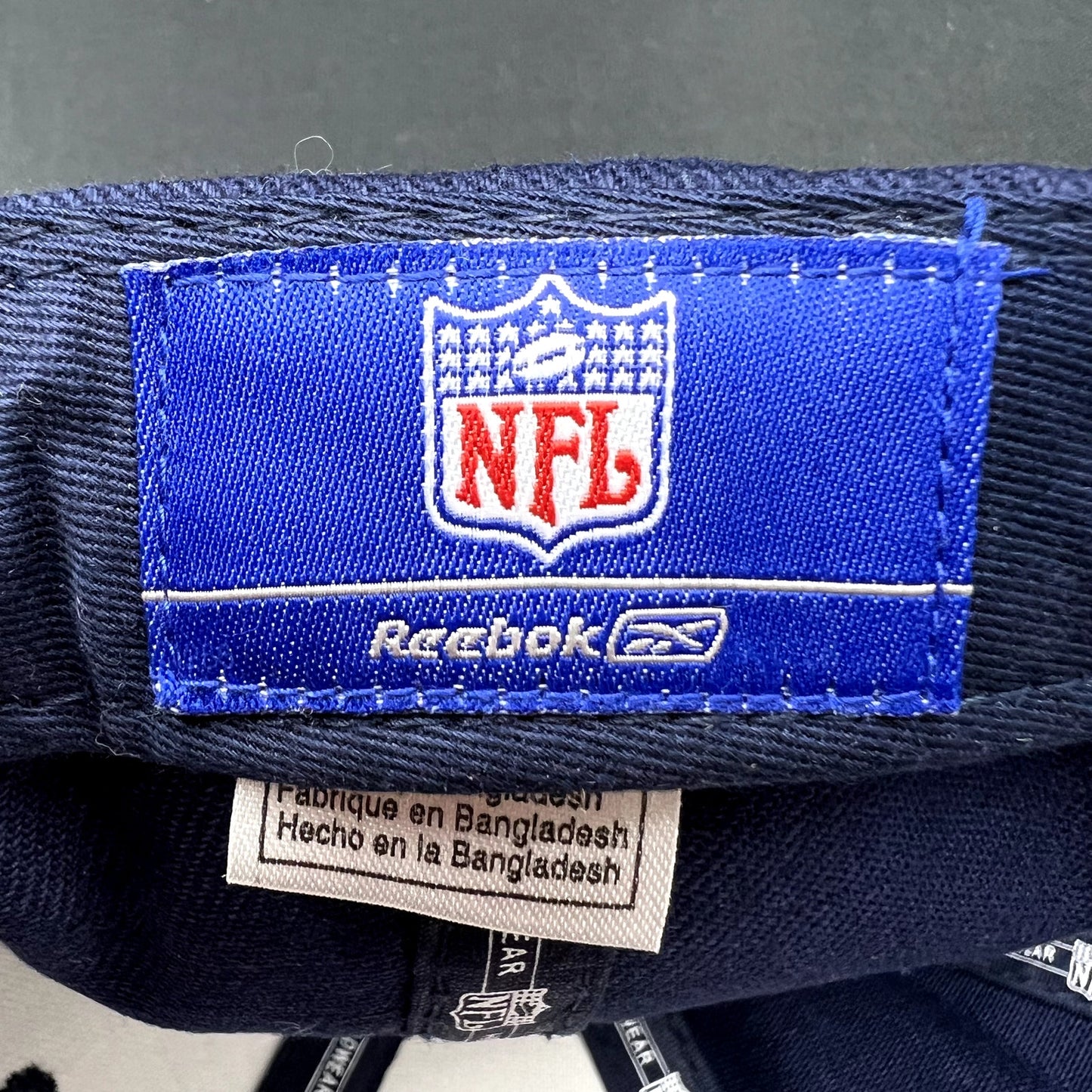 NWT Reebok Denver Broncos Strapback Hat NFL Big Logo Navy Orange Cap