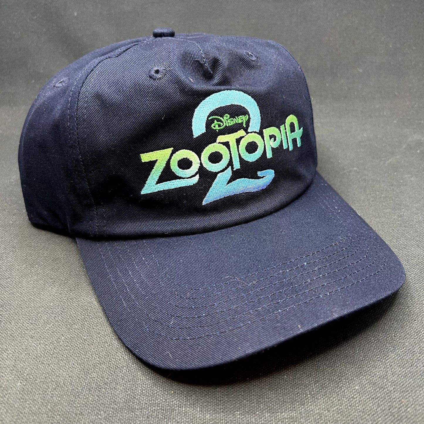 Disney Zootopia 2 Movie Promo Strapback Hat Navy Embroidered Cap
