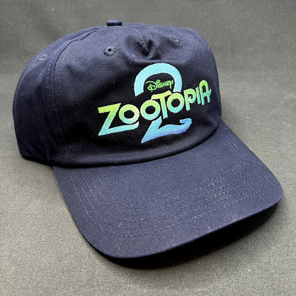 Disney Zootopia 2 Movie Promo Strapback Hat Navy Embroidered Cap