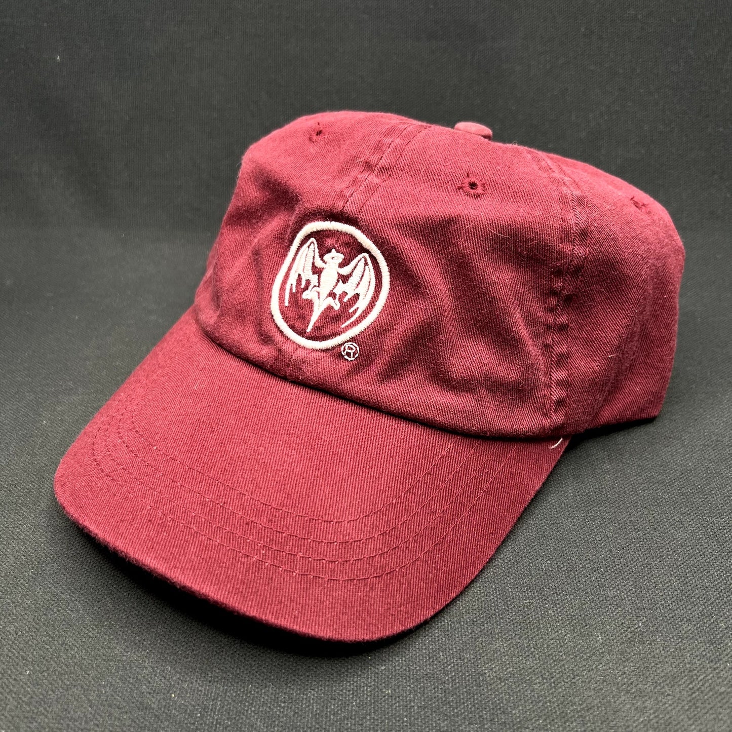 Vintage Bacardi Bat Logo Burgundy Strapback Hat 100% Cotton Adjustable Cap