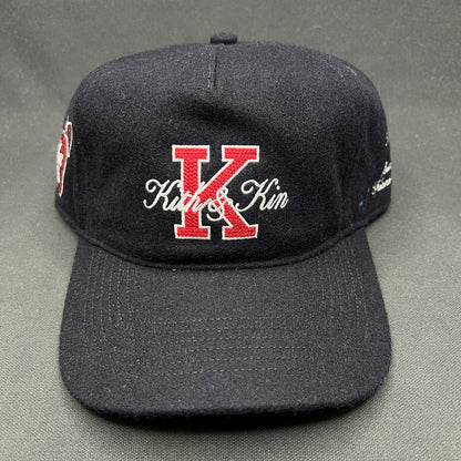 Kith x KidSuper “Kith & Kin” Wool Snapback Hat Black Script Logo