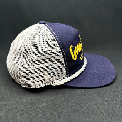 Vintage Goodyear Wingfoot NASCAR New Era Trucker Snapback Hat Rope Cap