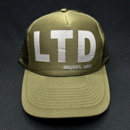 LTD Aspen USA Trucker Snapback Hat Olive Mesh Limited Brand Colorado OTTO
