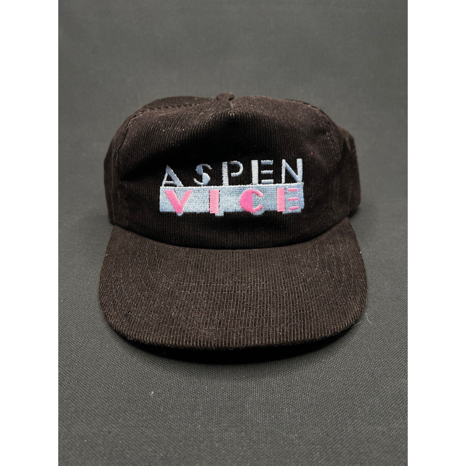 Vintage 1980s Aspen Vice Corduroy Snapback Hat – Made in USA The Winners