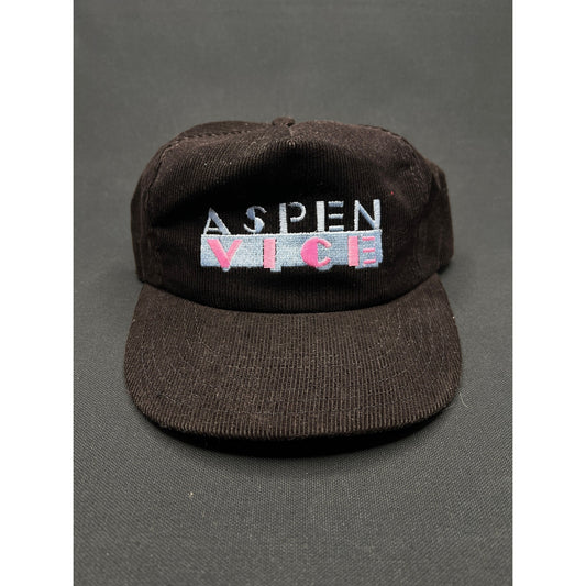 Vintage 1980s Aspen Vice Corduroy Snapback Hat – Made in USA The Winners