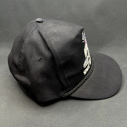 Vintage 90s Seattle Space Needle Snapback Hat Headliners Black USA Travel