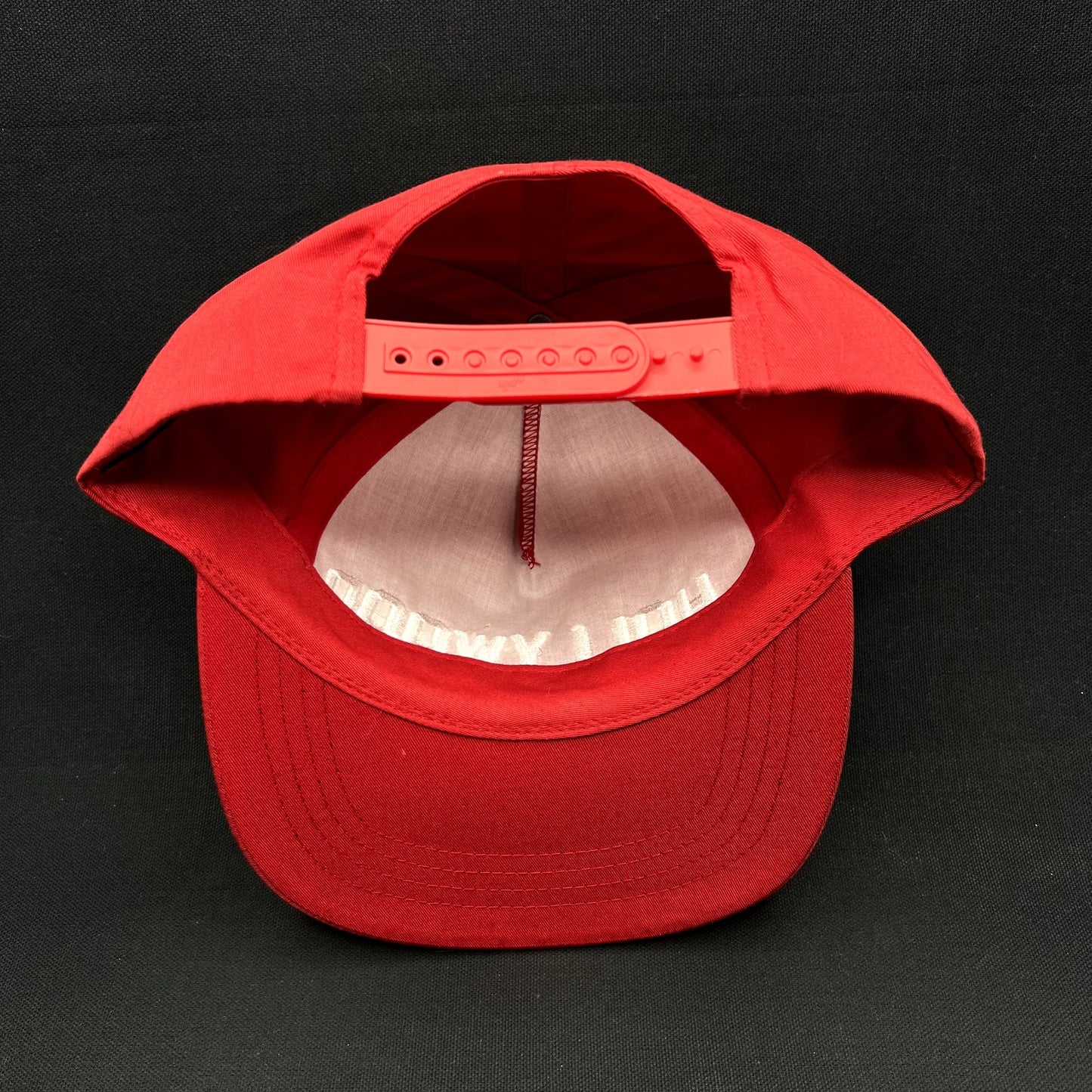 Retro Hollywood Snapback Hat Red White Yupoong Classic