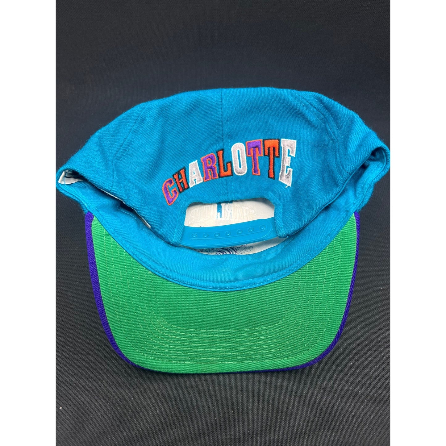 Vintage Charlotte Hornets Hat – Grossman Cap Co 100% Wool Teal & Purple Snapback