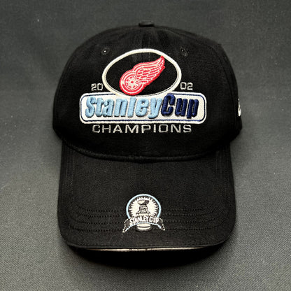 Vintage 2002 Detroit Red Wings Stanley Cup Champions New Era Strapback Hat NHL