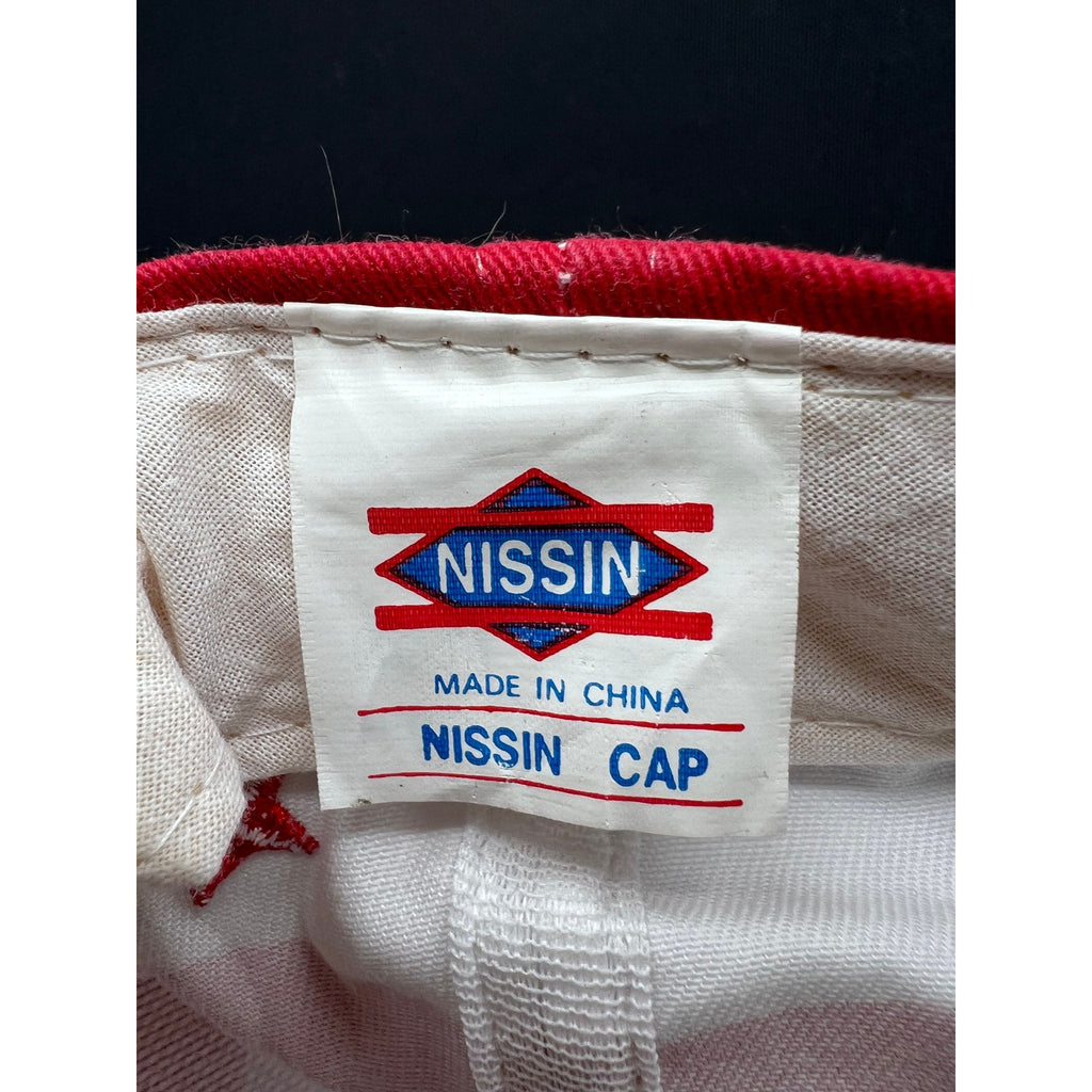 Vintage Bootleg USA Olympics Patriotic Eagle Hat Nissin Cap Red White Blue Stars