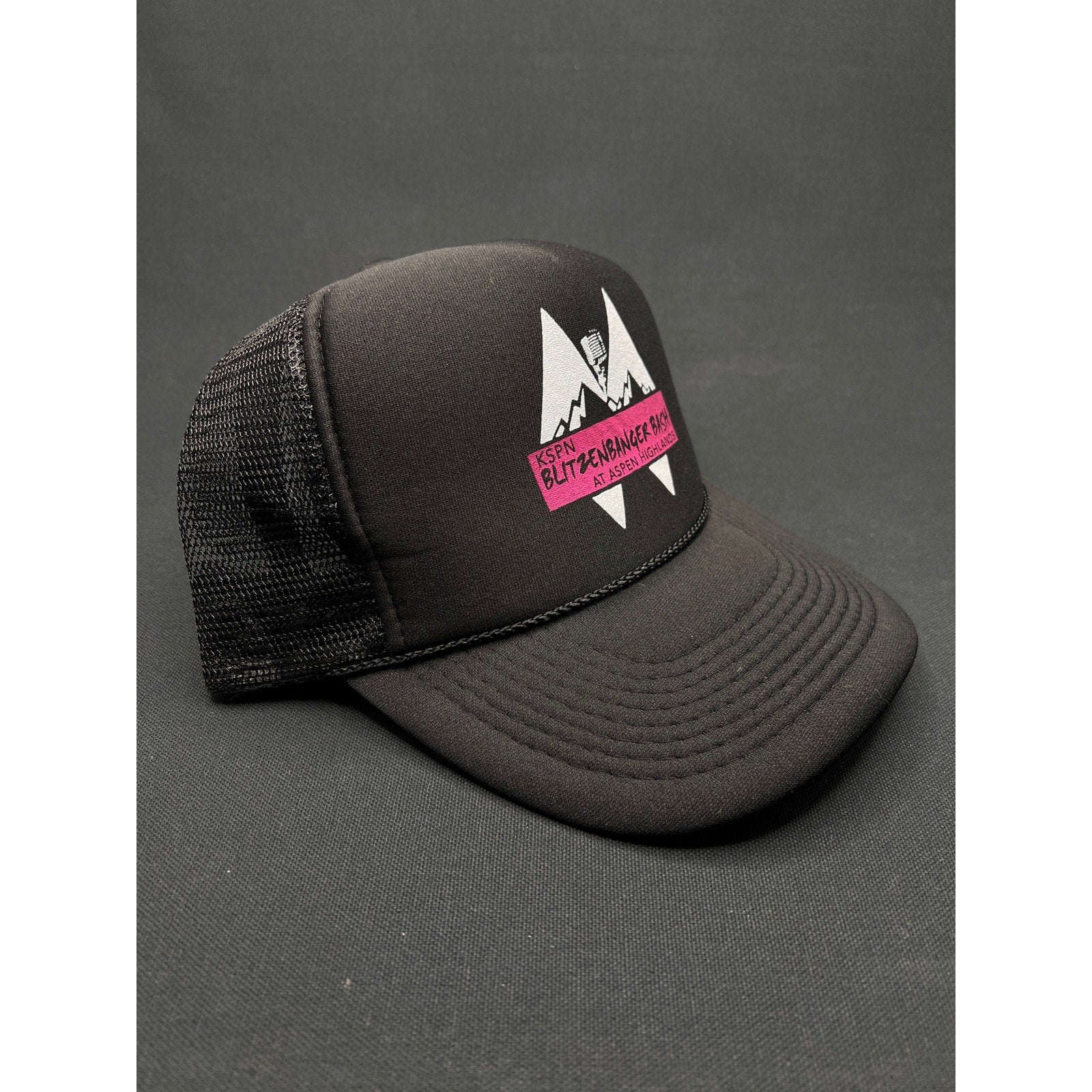 KSPN Blitzenbanger Bash Aspen Highlands Trucker Hat – Black Foam Mesh Snapback