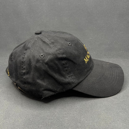 The Macallan Scotch Whisky Strapback Hat Black Gold Embroidered