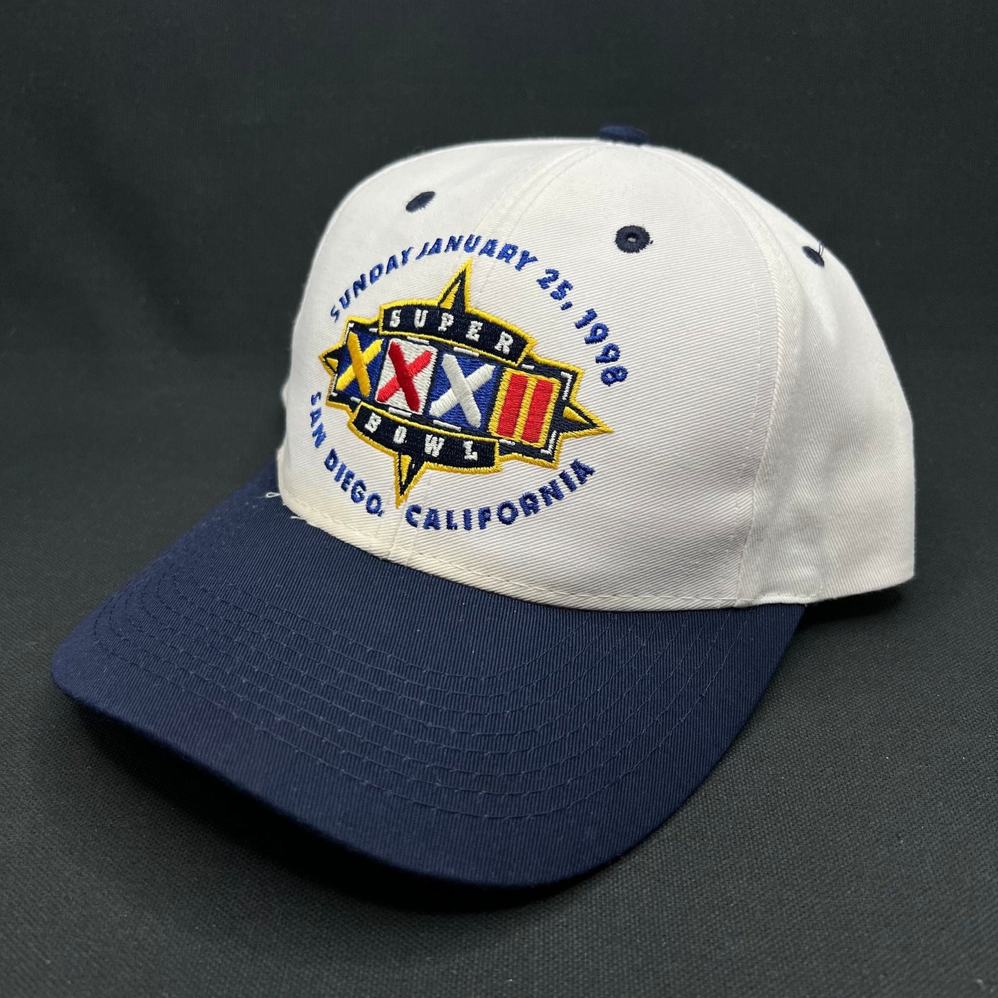 Vintage Super Bowl XXXII Snapback 1998 San Diego Logo 7 NFL Hat