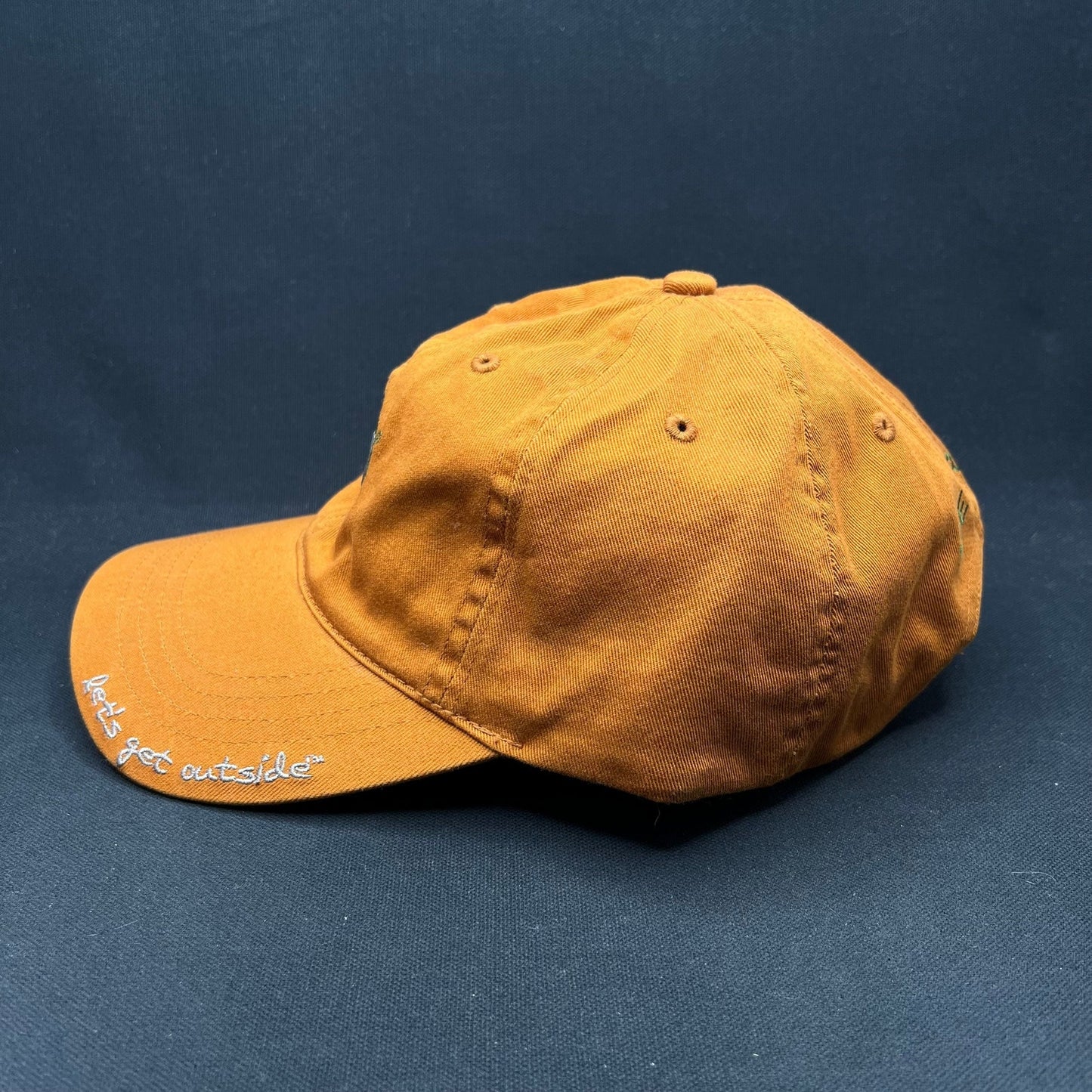 Merrell Strapback Hat Orange Outdoor Hiking Cap Logo Lightweight