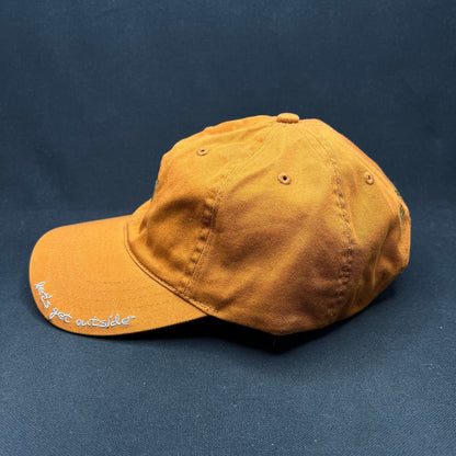 Merrell Strapback Hat Orange Outdoor Hiking Cap Logo Lightweight
