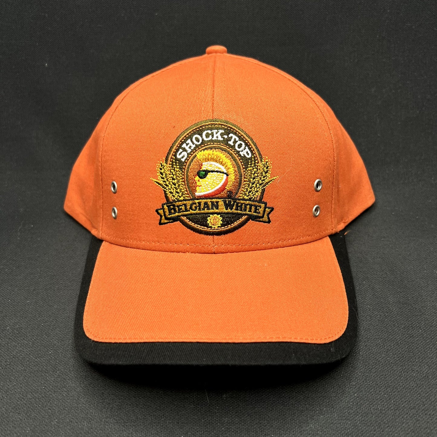 Shock Top Belgian White Beer Strapback Hat Orange Brewery Promo Adjustable Cap