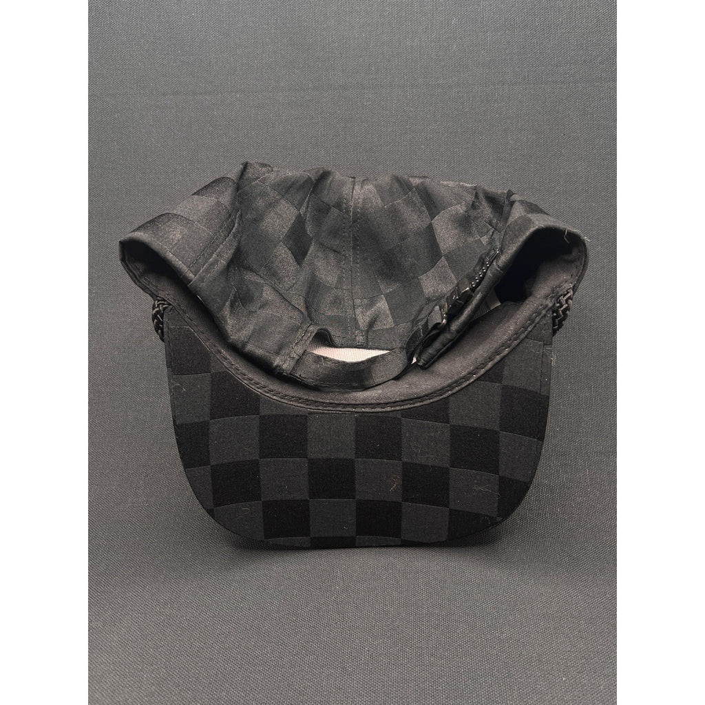 Vintage 1990s RCA DSS Satellite System Rope Hat – Black Checkered Taiwan Made