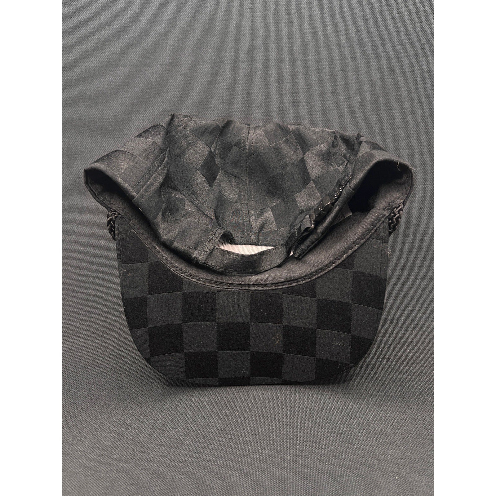 Vintage 1990s RCA DSS Satellite System Rope Hat – Black Checkered Taiwan Made