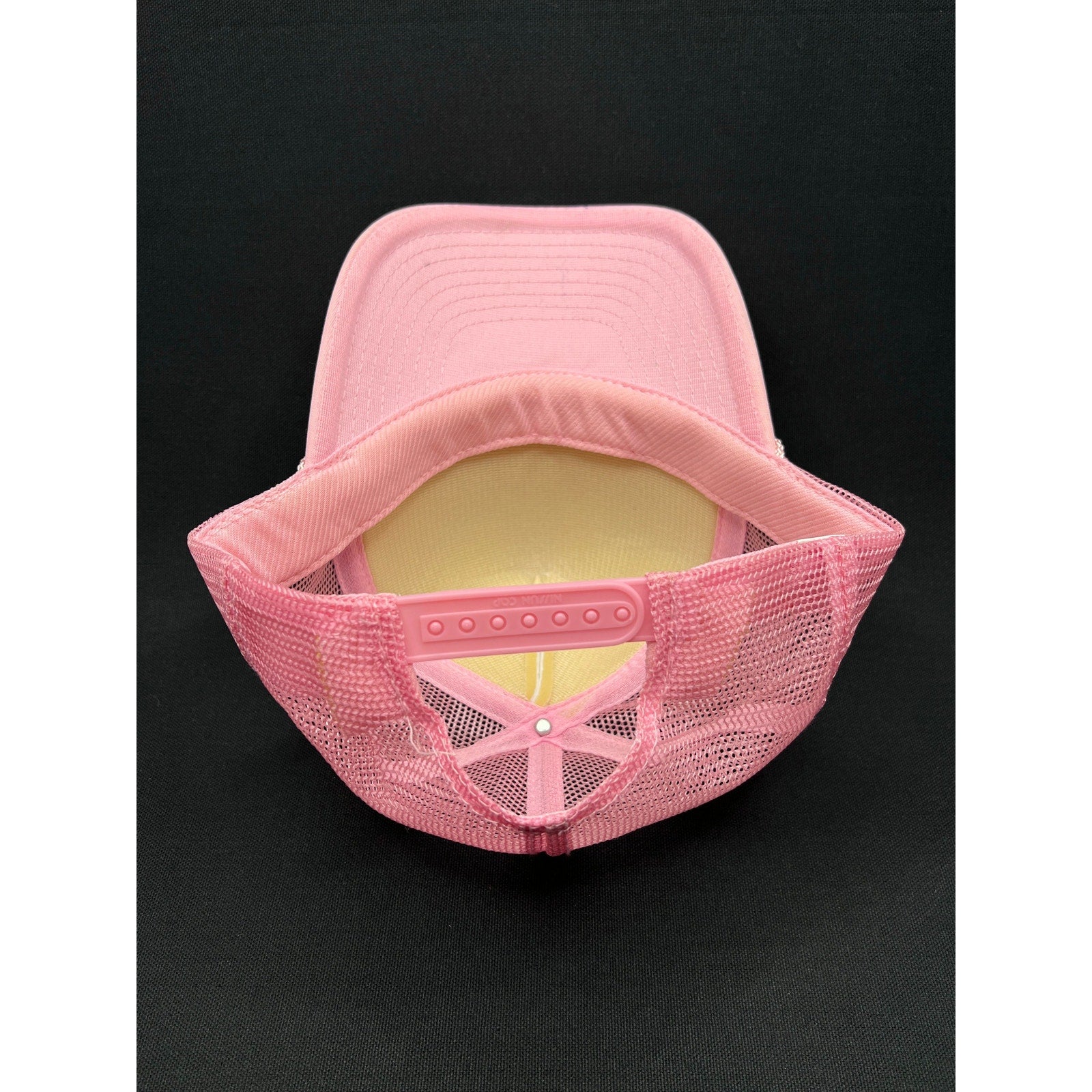 Vintage Rockstar Energy Drink Trucker Hat – Pink Mesh Foam Snapback Made In USA