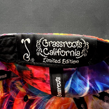 Grassroots California Limited Edition Psychedelic Art Snapback Hat Multicolor