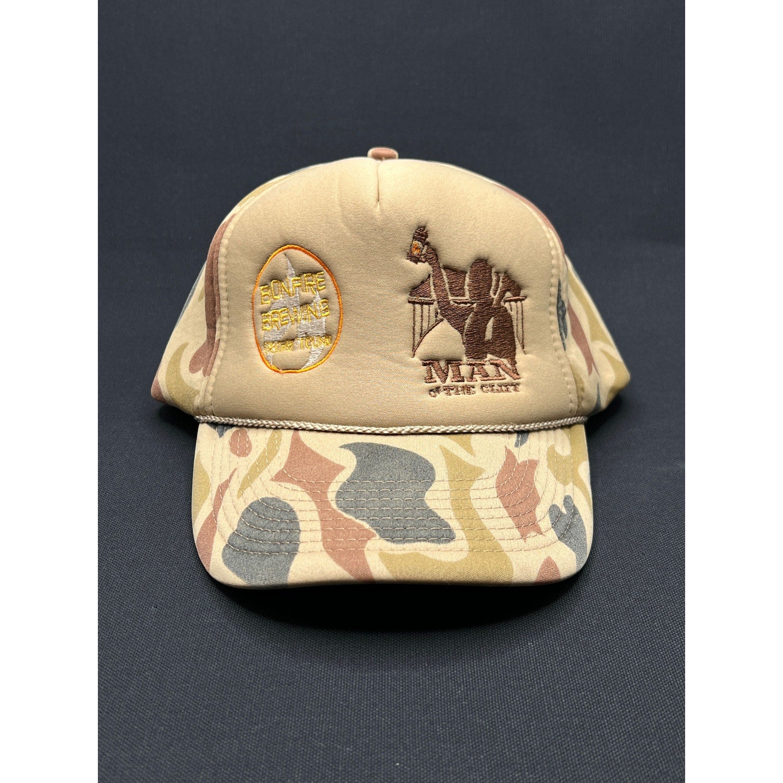 Vintage Bonfire Brewing Co Aspen Camo Snapback Hat